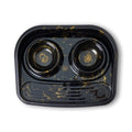 Savic Butler Voerbak En Drinkbak Met Plateau Marble Zwart / Goud - 45x36x8 cm 2x300 ml