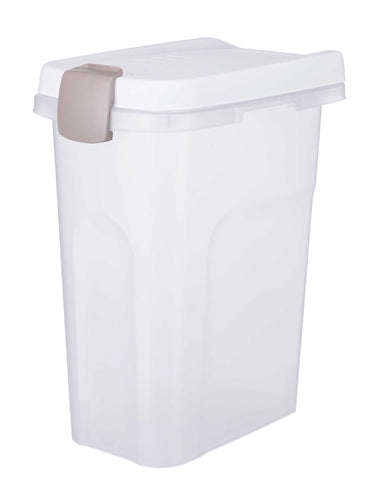Trixie Voerton Luchtdicht Afsluitbaar Kunststof Transparant Wit / Wit - 15 ltr 22x34x41.5 cm