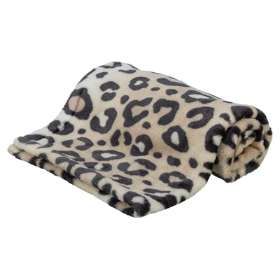 Trixie Hondendeken Leo Soft Pluche Creme / Panterprint - 70x50 cm