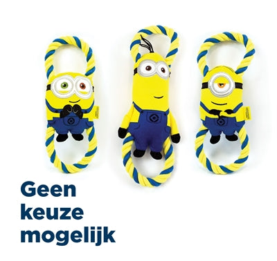 Minions Pluche Bob / Stuart / Kevin Aan Flostouw - 28 cm