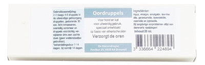 Dierendrogist Oordruppels Hond / Kat - 20 ml
