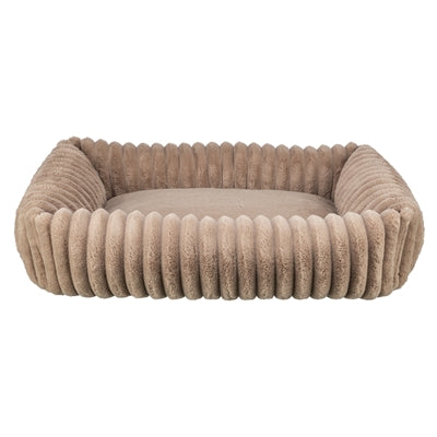 Trixie Hondenmand Lonni Ribfluweel Hoekig Lichtbruin - 80x60 cm
