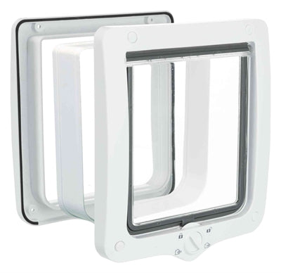 Trixie 4-Weg Kattenluik Xl Inclusief Tunnelstuk Wit - 24x28 cm