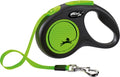 Flexi Rollijn New Classic Neon Tape Zwart / Groen - S 5 Mtr Tot 15 kg