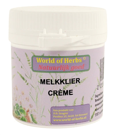 World Of Herbs Fytotherapie Melkklier Creme - 50 gr