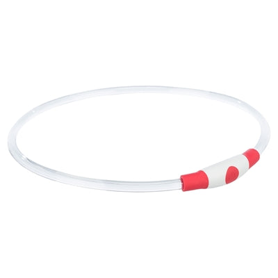 Trixie Lichtgevende Halsband Usb Flash Light Oplaadbaar Tpu Rood - 40x0.8 cm