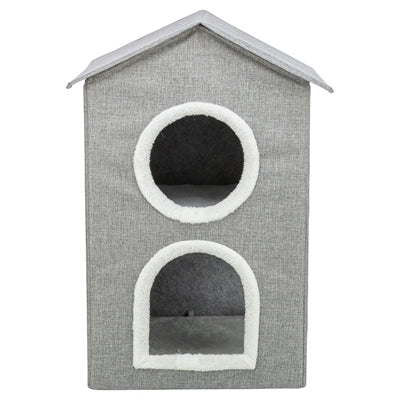 Trixie Kattenmand / Kattenhuis Nora Soft 2 Verdriepingen Lichtgrijs - 47x47x67 cm
