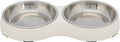 Trixie Voerbak Kat Dubbel Melamine / RVS Wit - 2x200 ml 27x14x3 cm