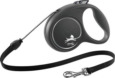 Flexi Rollijn Black Design Cord Zwart - M 5 Mtr Tot 20 kg