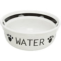 Trixie Drinkbak Hond Water Keramiek Wit / Zwart - 600 ml 15 cm