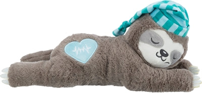 Trixie Pluche Luiaard Grijs Met Heartbeat Voor Puppy - 34 cm
