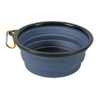 Zolux Bvk Voerbak Opvouwbaar Siliconen Blauw - 17 cm 1 ltr