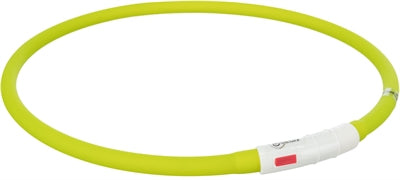Trixie Lichtgevende Halsband Hond Usb Siliconen Oplaadbaar Groen - 70x1 cm