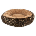 Trixie Hondenmand Leo Soft Rond Pluche Bruin / Panterprint - 50 cm
