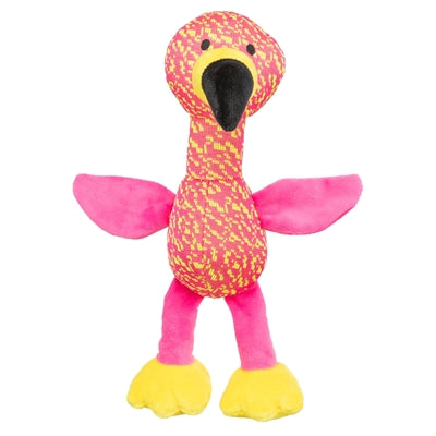 Trixie Flamingo Stof Roze / Geel - 32x12x11 cm