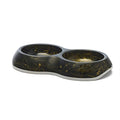Savic Voerbak Delice Dubbel Marble Zwart / Goud - 26x15.5x4 cm 2x200 ml