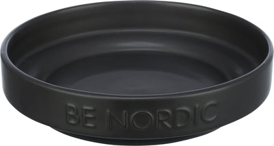 Trixie Be Nordic Voerbak Kat Keramiek / Rubber Zwart - 16 cm