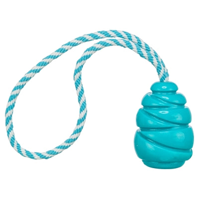 Trixie Jumper Kegel Aan Touw Super Strong TPR Petrol
