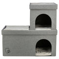 Trixie Kattenmand / Kattenhuis Kimy Soft 2 Verdiepingen Lichtgrijs - 76x37x72  cm
