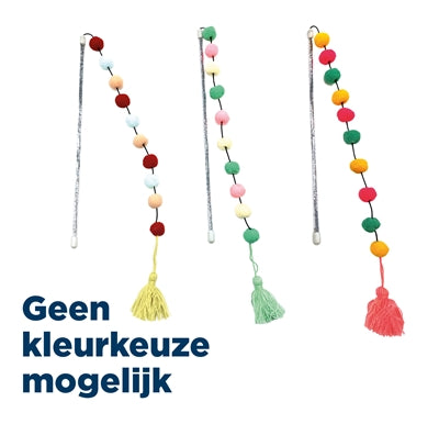 Croci Kattenhengel Pompom Assorti - 30x5 cm
