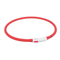 Trixie Lichtgevende Halsband Hond Usb Siliconen Oplaadbaar Rood - 70x1 cm