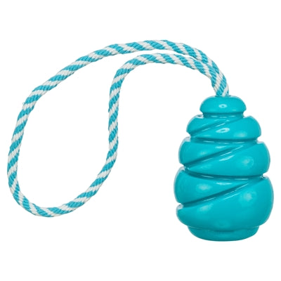 Trixie Jumper Kegel Aan Touw Super Strong TPR Petrol