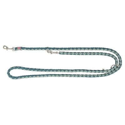 Trixie Hondenriem Cavo Verstelbaar Petrol / Salie Groen - 200x1.2 cm