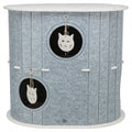 Trixie Speelbox Mara Ovaal Vilt Zand / Grijs - 66x46x62 cm