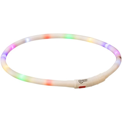 Trixie Lichtgevende Halsband Hond Usb Siliconen Oplaadbaar Meerkleurig - 70x1 cm