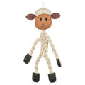 Trixie Schaap Touw Met Leer Bruin - 42 cm