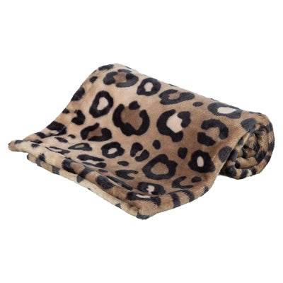 Trixie Hondendeken Leo Soft Pluche Bruin / Panterprint - 70x50 cm