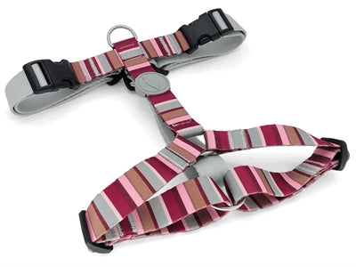 Morso Hondentuig H-Tuig Gerecycled Skyline Rood / Roze - 70-100x2.5 cm
