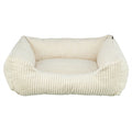 Trixie Vital Hondenmand Jonna Hoekig Ribfluweel Creme - 60x50 cm