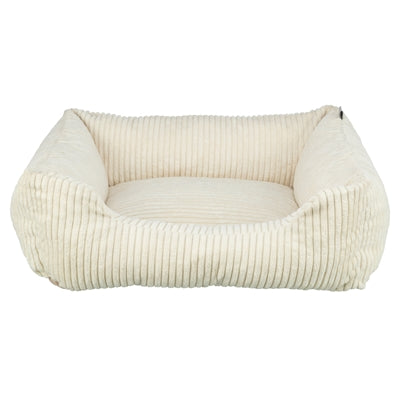 Trixie Vital Hondenmand Jonna Hoekig Ribfluweel Creme - 60x50 cm