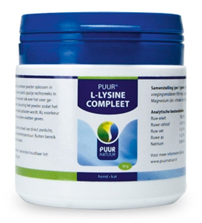 Puur Natuur L-Lysine Hond En Kat - 50 Gr