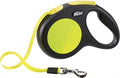 Flexi Rollijn New Classic Neon Tape Zwart / Geel - m 5 mtr