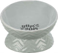 Trixie Verhoogde Voerbak / Waterbak Keramiek Grijs - 350 ml 17 cm