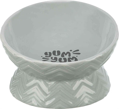 Trixie Verhoogde Voerbak / Waterbak Keramiek Grijs - 350 ml 17 cm