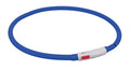 Trixie Lichtgevende Halsband Hond Usb Siliconen Oplaadbaar Royal Blauw - 70x1 cm
