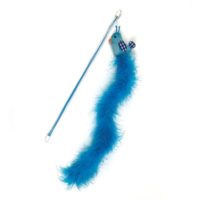 Happy Pet Tabby Patch Kattenhengel Vogel Blauw - 40x7.5 cm