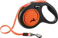 Flexi Rollijn New Classic Neon Tape Zwart / Oranje - M 5 Mtr Tot 25 kg