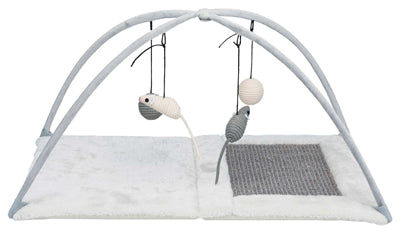 Trixie Krabmat Met Speeltjes Aan Koord Grijs - 60x33x42 cm