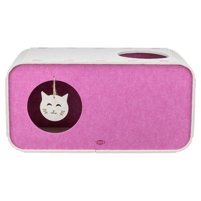 Trixie Speelbox Merle Vierkant Vilt Zand / Roze - 58x27x29 cm