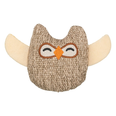 Trixie Uil Stof / Pluche Met Kattenkruid / Catnip Beige - 8 cm