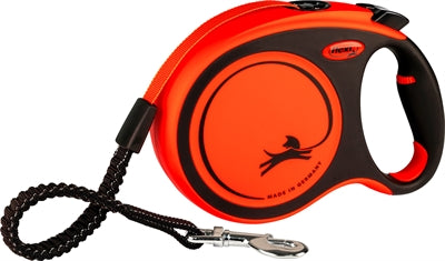 Flexi Rollijn Xtreme Tape Zwart / Oranje - l 8 mtr