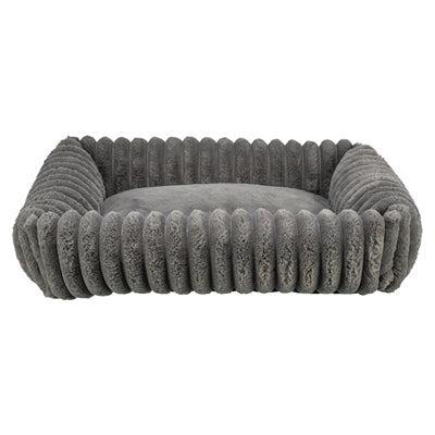 Trixie Hondenmand Lonni Ribfluweel Hoekig Grijs - 65x50 cm