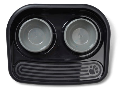 Savic Butler Voerstation Happy Planet Zwart - 45x36x8 cm