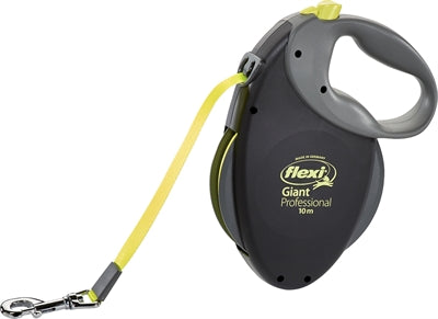 Flexi Rollijn Giant Tape Professional Neon Zwart / Geel - 10 mtr tot 50 kg
