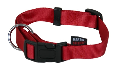 Martin Halsband Basic Nylon Rood - 30-45x1.6 cm