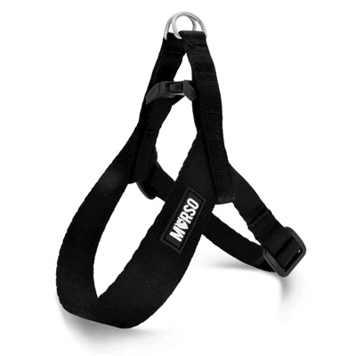 Morso Mini Hondentuig Verstelbaar Gerecycled Zwart - 32-41x2.5 cm